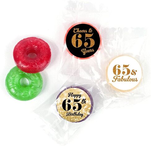 270 PCS Black Gold 60th Birthday Stickers,9 Design Self Adhesive Circle Label Stickers, Birthday Envelope Seals Candy Stickers,Birthday Party Chocolate Stickers,Candy Stickers.（035） (100) in Kuwait