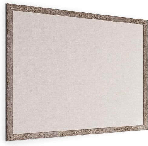 U Brands Linen Bulletin Board, 47"x35", Rustic Wood Style Frame, Industrial Grade Pinning Surface in Saudi Arabia