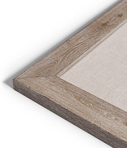 U Brands Linen Bulletin Board, 47"x35", Rustic Wood Style Frame, Industrial Grade Pinning Surface in Saudi Arabia
