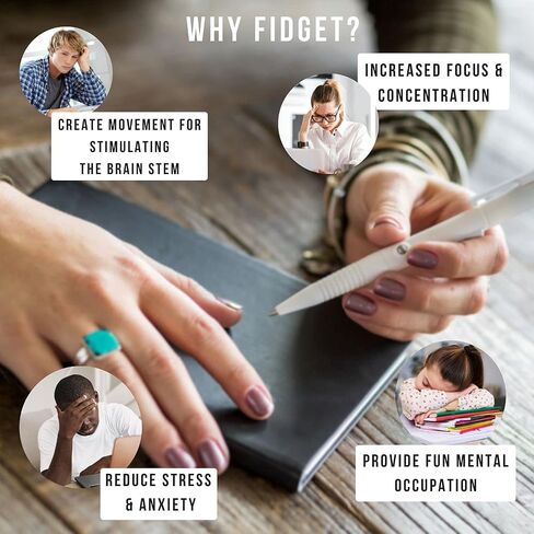 Fidgi Pen - Functional Fidget Toy with 7 Different Features, Smooth and Lightweight, Universal Ink Refills in Saudi Arabia