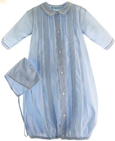 مجموعة Feltman Brothers Boys Blue Take Home Outfit قبعة Layette من Pintucks in Kuwait
