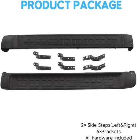 خطوات جانبية مناسبة لسيارة Toyota FJ Cruiser 2007-2014 لوحة الجري السوداء Nerf Bar in Kuwait