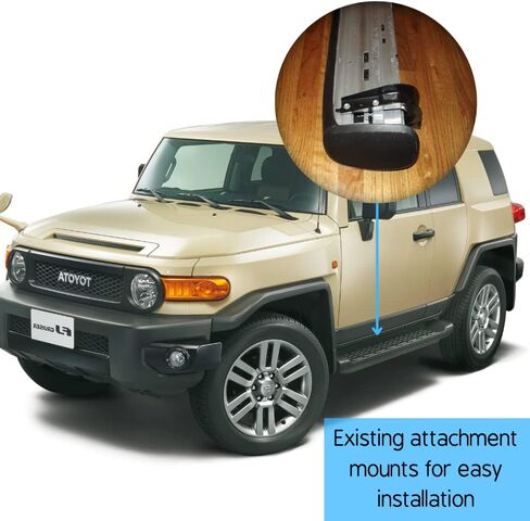 خطوات جانبية مناسبة لسيارة Toyota FJ Cruiser 2007-2014 لوحة الجري السوداء Nerf Bar in Kuwait