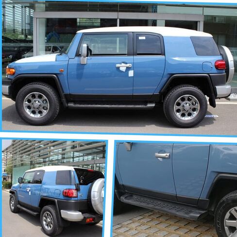 خطوات جانبية مناسبة لسيارة Toyota FJ Cruiser 2007-2014 لوحة الجري السوداء Nerf Bar in Kuwait