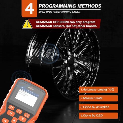 أداة برمجة TPMS XTP-SP820، مجموعة أدوات إعادة تعلم نظام مراقبة ضغط الإطارات مع 4 قطع 315 ميجا هرتز + 433 ميجا هرتز مستشعر معدني قابل للبرمجة، استنساخ معرف المستشعر الأصلي، إعادة ضبط/تنشيط/إعادة تعلم المستشعرات in Kuwait