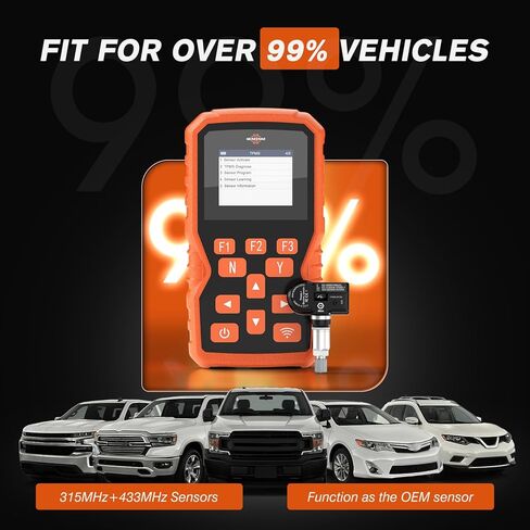 أداة برمجة TPMS XTP-SP820، مجموعة أدوات إعادة تعلم نظام مراقبة ضغط الإطارات مع 4 قطع 315 ميجا هرتز + 433 ميجا هرتز مستشعر معدني قابل للبرمجة، استنساخ معرف المستشعر الأصلي، إعادة ضبط/تنشيط/إعادة تعلم المستشعرات in Kuwait