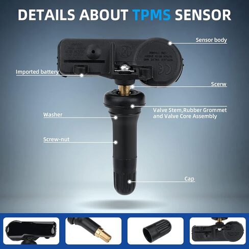 4 Pack Tire Pressure Sensor 68293199AB TPMS Sensor 433MHZ Tire Pressure Monitoring System Sensor Compatible with RAM 1500 2019-2020 in Saudi Arabia