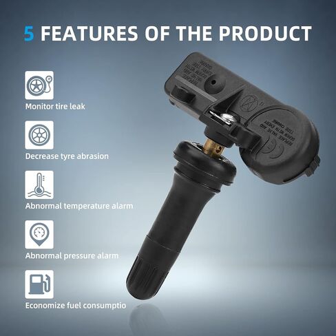 4 Pack Tire Pressure Sensor 68293199AB TPMS Sensor 433MHZ Tire Pressure Monitoring System Sensor Compatible with RAM 1500 2019-2020 in Saudi Arabia