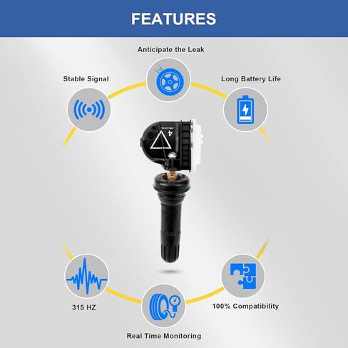مستشعر ضغط الإطارات TPMS متوافق مع Lexus FR-S BRZ iM يستبدل 42607-06020 28103-CA001 42607-06060 42607-0D010 42607-30060 42607-52020 315MHz 4 Pack in Kuwait