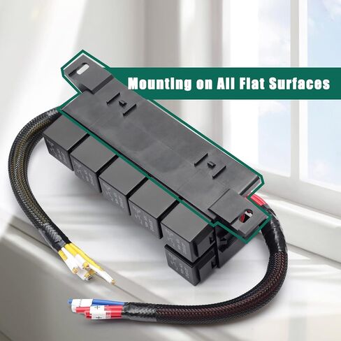 Relay and Fuse Box 12V Automotive Pre Wired with 11 Slots ATC ATO Blade Fuses and 6 pcs 4Pin 40A Relay Panel, Waterproof Fuse Relay Block for Automotive in Saudi Arabia