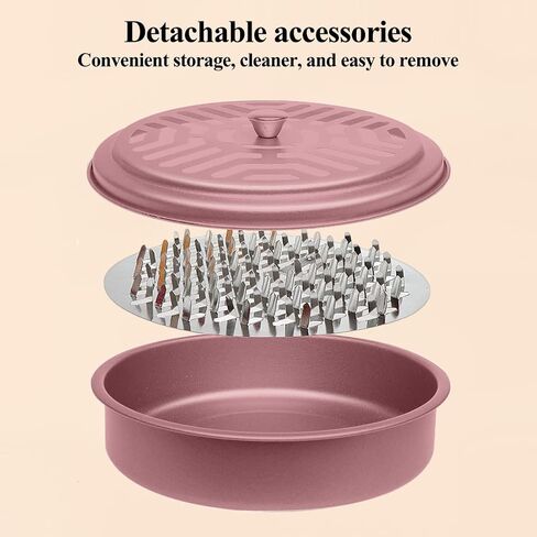 Heng Du Portable Mosquito Coil Holder, Mosquito Coil Holder with Lid, Retro Portable Mosquito Incense Burner for Home and Outdoor Camping Fireproof 2Pcs (Rose Gold) in Saudi Arabia