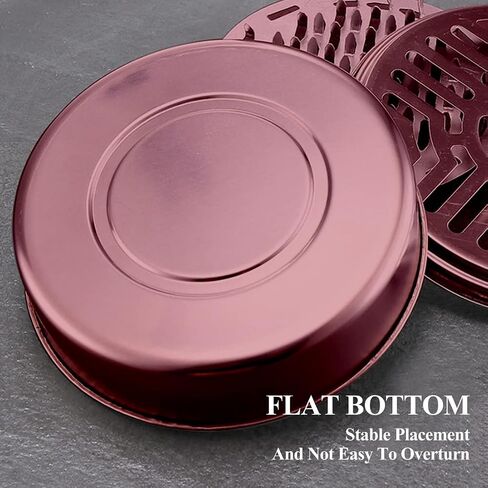 Heng Du Portable Mosquito Coil Holder, Mosquito Coil Holder with Lid, Retro Portable Mosquito Incense Burner for Home and Outdoor Camping Fireproof 2Pcs (Rose Gold) in Saudi Arabia