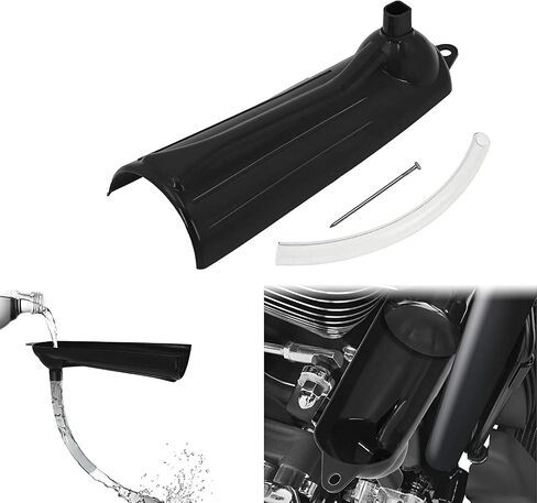 HDBUBALUS قمع فلتر الزيت الخالي من التنقيط، قمع تعبئة الزيت الأسود متوافق مع Harley Harley Sportster XL883 Breakout FXSB Touring Softail Dyna in Saudi Arabia