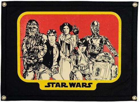 Star Wars™: علم معسكر Oxford Pennant Star Wars Characters Camp - مناسب أيضًا كنسيج حرب النجوم - قم بترقية ديكور جدار حرب النجوم الخاص بك بنسيج حرب النجوم الفريد in Kuwait
