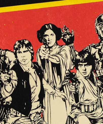 Star Wars™: علم معسكر Oxford Pennant Star Wars Characters Camp - مناسب أيضًا كنسيج حرب النجوم - قم بترقية ديكور جدار حرب النجوم الخاص بك بنسيج حرب النجوم الفريد in Kuwait