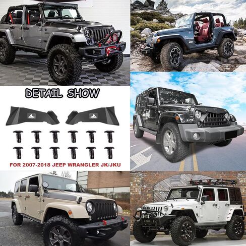 بطانات الرفارف الداخلية الخلفية من NIXON OFFROAD، بطانات العجلات الفولاذية تناسب 2007 2008 2009 2010 2011 2012 2013 2014 2015 2016 2017 2018 Jeep Wrangler JK/JKU 2 أبواب و4 أبواب، واقي من الرذاذ 2 قطعة (خلفي) in Kuwait