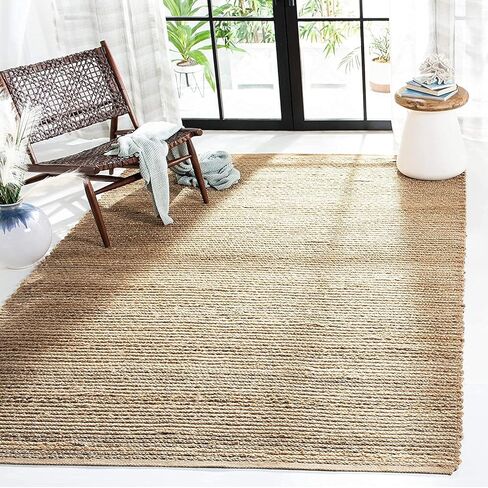 SAFAVIEH Cape Cod Collection Accent Rug - 4' x 6', Natural, Handmade Braided Jute, Ideal for High Traffic Areas in Entryway, Living Room, Bedroom (CAP355A) in Kuwait