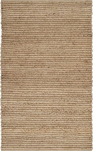 SAFAVIEH Cape Cod Collection Accent Rug - 4' x 6', Natural, Handmade Braided Jute, Ideal for High Traffic Areas in Entryway, Living Room, Bedroom (CAP355A) in Kuwait