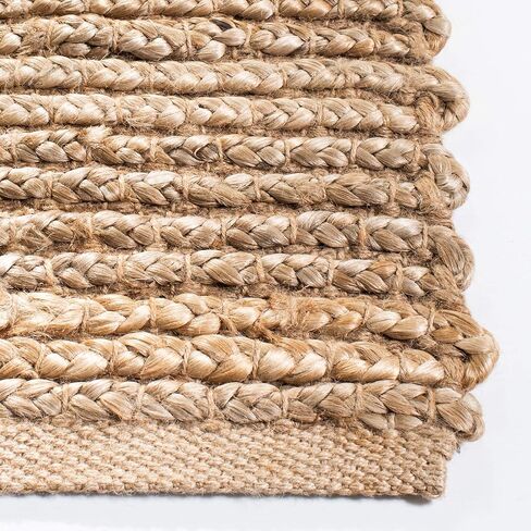 SAFAVIEH Cape Cod Collection Accent Rug - 4' x 6', Natural, Handmade Braided Jute, Ideal for High Traffic Areas in Entryway, Living Room, Bedroom (CAP355A) in Kuwait