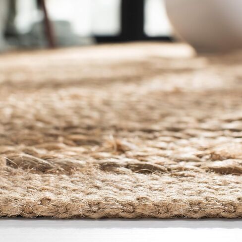 SAFAVIEH Cape Cod Collection Accent Rug - 4' x 6', Natural, Handmade Braided Jute, Ideal for High Traffic Areas in Entryway, Living Room, Bedroom (CAP355A) in Kuwait