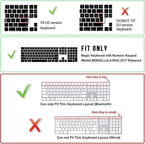 Keyboard Cover for Apple iMac Magic Wireless Keyboard A1843 US Layout in Saudi Arabia