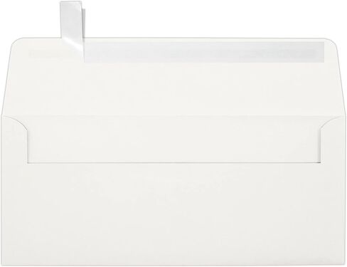 LUXPaper #10 مظاريف الأعمال | قشر واضغط | 4 1/8 بوصة × 9 1/2 بوصة | أبيض طبيعي | 100% قطن | 80 رطل. نص | 50 الكمية in Saudi Arabia