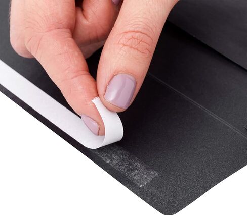 50 حزمة رقم 10 مظاريف عمل للدعوات، أسود معدني مع غطاء مربع (4 1/8 × 9 1/2 بوصة) in Kuwait