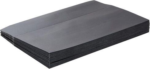 50 حزمة رقم 10 مظاريف عمل للدعوات، أسود معدني مع غطاء مربع (4 1/8 × 9 1/2 بوصة) in Kuwait