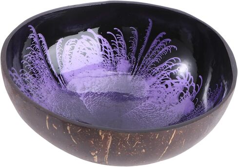 Marble Bowl Decorative Wood Bowl Round Planter Wooden Soup Bowls Ice Cream Bowl Candy Dish Rustic Home Decor Decorative Bowl Coconut Storage Bowl Vietnam Purple Office Shell Bamboo in Saudi Arabia