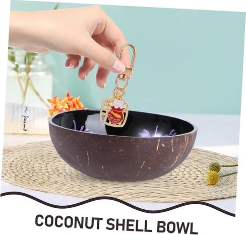 Marble Bowl Decorative Wood Bowl Round Planter Wooden Soup Bowls Ice Cream Bowl Candy Dish Rustic Home Decor Decorative Bowl Coconut Storage Bowl Vietnam Purple Office Shell Bamboo in Saudi Arabia