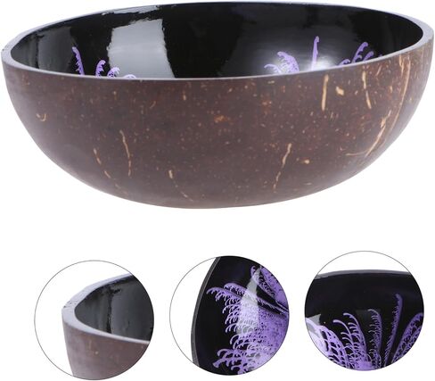 Marble Bowl Decorative Wood Bowl Round Planter Wooden Soup Bowls Ice Cream Bowl Candy Dish Rustic Home Decor Decorative Bowl Coconut Storage Bowl Vietnam Purple Office Shell Bamboo in Saudi Arabia