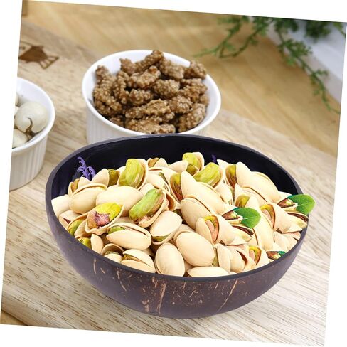 Marble Bowl Decorative Wood Bowl Round Planter Wooden Soup Bowls Ice Cream Bowl Candy Dish Rustic Home Decor Decorative Bowl Coconut Storage Bowl Vietnam Purple Office Shell Bamboo in Saudi Arabia