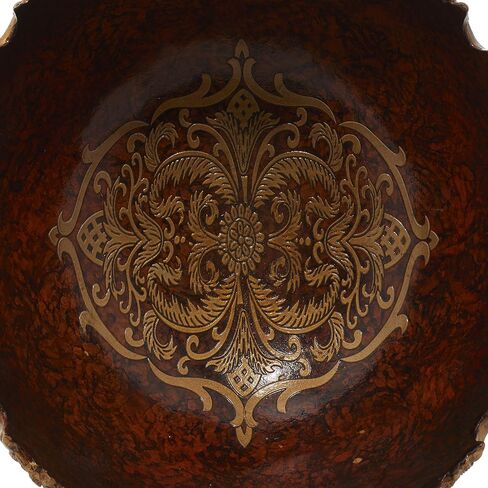 Deco 79 Polystone Intricate Carved Decorative Bowl, 19" x 14" x 11", Gold in Saudi Arabia