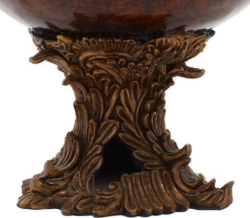 Deco 79 Polystone Intricate Carved Decorative Bowl, 19" x 14" x 11", Gold in Saudi Arabia