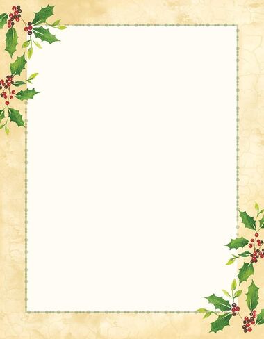 Great Papers! Falling Holly Letterhead, 25 count, 11" x 8.5" (20103016) in Saudi Arabia