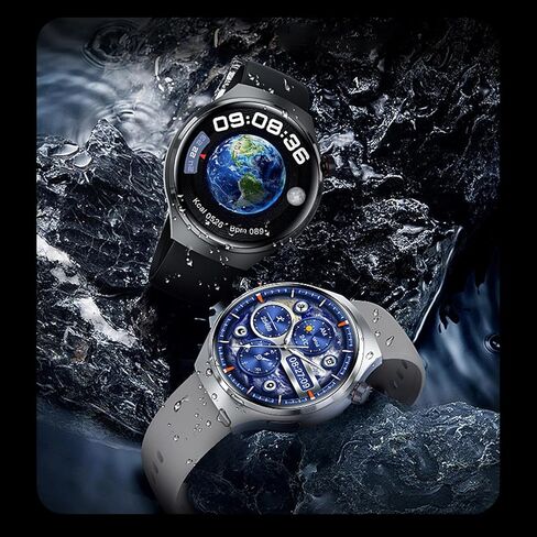 ساعة ذكية للرجال (إجراء/الرد على المكالمة) مكالمة بلوتوث 1.53 بوصة HD ساعة ذكية عسكرية لهواتف Android iPhone IP68 مقاومة للماء ساعات رياضية خارجية متتبع النشاط والنوم ومعدل ضربات القلب in Kuwait