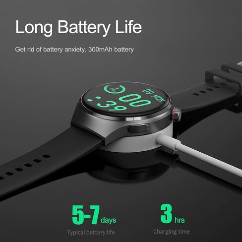 ساعة ذكية للرجال (إجراء/الرد على المكالمة) مكالمة بلوتوث 1.53 بوصة HD ساعة ذكية عسكرية لهواتف Android iPhone IP68 مقاومة للماء ساعات رياضية خارجية متتبع النشاط والنوم ومعدل ضربات القلب in Kuwait