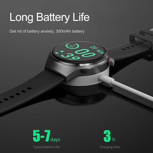 Smart Watch for Men(Make/Answer Call) Bluetooth Call 1.53" HD Military Smartwatch for Android iPhone Phones IP68 Waterproof Outdoor Sport Watches Activity Tracker Sleep Heart Rate in Saudi Arabia