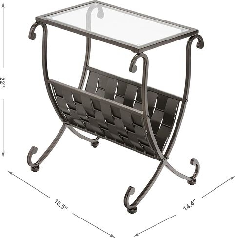 Mango Steam Melbourne Magazine Rack/Side Table/Night Stand/Remote Stand with Storage Basket in Kuwait