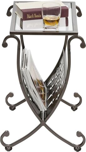 Mango Steam Melbourne Magazine Rack/Side Table/Night Stand/Remote Stand with Storage Basket in Kuwait