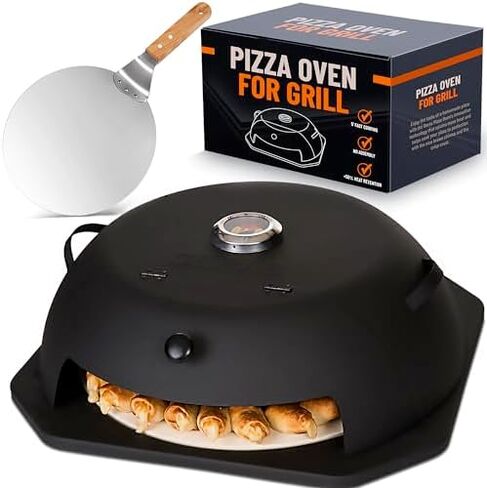 Pizza Oven Outdoor for Grill - Grill Top Pizza Oven For Outside - Pizza Stone, Pizza Peel Kit - Small Portable Home Backyard BBQ Pizzas Maker Charcoal Grill, Pellet, Propane Gas and Wood Fire in Kuwait