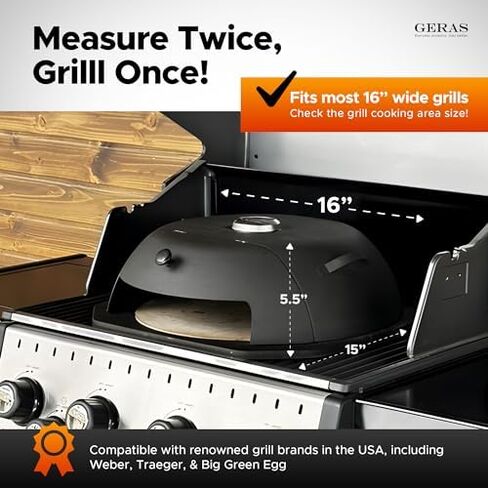 Pizza Oven Outdoor for Grill - Grill Top Pizza Oven For Outside - Pizza Stone, Pizza Peel Kit - Small Portable Home Backyard BBQ Pizzas Maker Charcoal Grill, Pellet, Propane Gas and Wood Fire in Kuwait