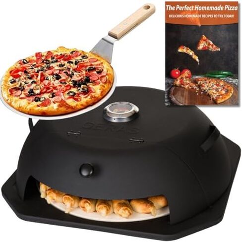 Pizza Oven Outdoor for Grill - Grill Top Pizza Oven For Outside - Pizza Stone, Pizza Peel Kit - Small Portable Home Backyard BBQ Pizzas Maker Charcoal Grill, Pellet, Propane Gas and Wood Fire in Kuwait