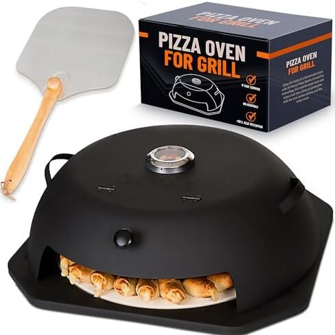 Pizza Oven Outdoor for Grill - Grill Top Pizza Oven For Outside - Pizza Stone, Pizza Peel Kit - Small Portable Home Backyard BBQ Pizzas Maker Charcoal Grill, Pellet, Propane Gas and Wood Fire in Saudi Arabia