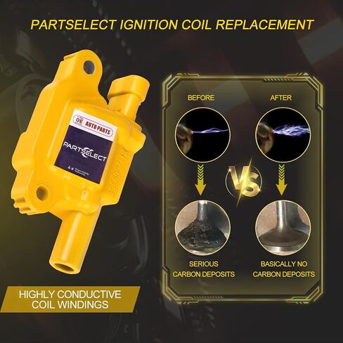 Partselect Ignition Coils Set of 6 UF-617 22448-EY00A 5C1788 Compatible with Nissan 370Z V6 3.7L, Infiniti G37 M37 M56 Q40 Q50 Q60 QX50 QX70 V6 3.7L in Kuwait