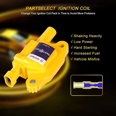 Partselect Ignition Coils Set of 6 UF-617 22448-EY00A 5C1788 Compatible with Nissan 370Z V6 3.7L, Infiniti G37 M37 M56 Q40 Q50 Q60 QX50 QX70 V6 3.7L in Kuwait