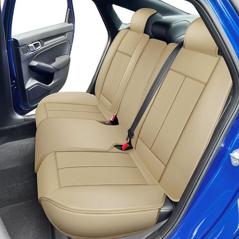 أغطية مقاعد OASIS AUTO Honda Civic 2011-2025 مخصصة تناسب 2/4 باب سيدان كوبيه هاتشباك غطاء جلدي حامي وسادة استبعاد Si (مجموعة كاملة، أسود) in Kuwait