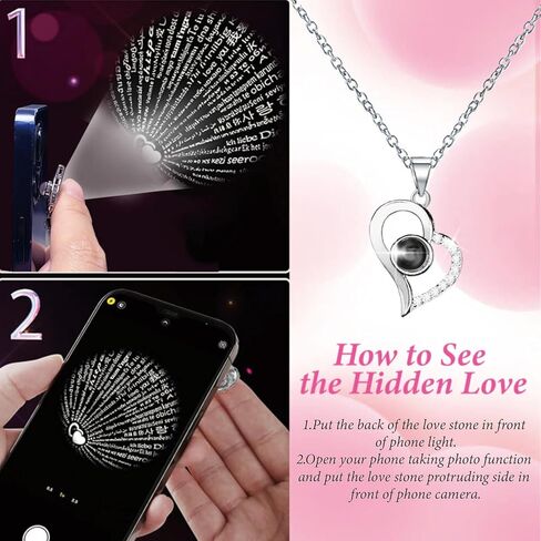 قلادة أنا أحبك بـ 100 لغة إلى الأبد، وردة أبدية محفوظة، وردة حقيقية مع قلادة تقول أنا أحبك بـ 100 لغة، قلادة على شكل وردة للنساء هدايا عيد الأم in Kuwait