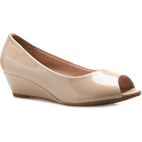 Olivia K Womens Classic Open Toe Kitten Heel Wedges | Dress, Work, Party Low Heeled in Saudi Arabia