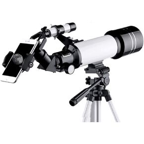 High Power Telescope for Kids&Beginners,70mm Astronomy Refractor Telescope with Adjustable Tripod,Travel Telescope with Carry Bag, Phone Adapter and Wireless Remote Binoculars